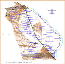 Camaron Beach topographic map